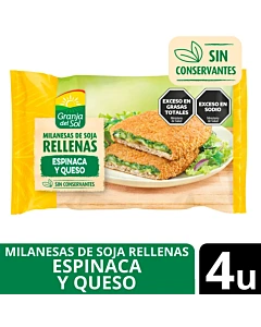 Milanesas De Soja Granja Del Sol De Espinaca Y Queso 4u 380g