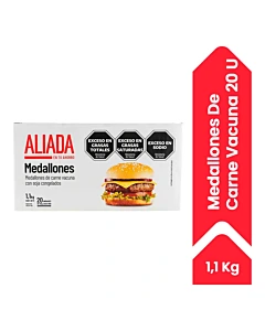 Medallones De Carne Aliada 20 U 1.1 Kg
