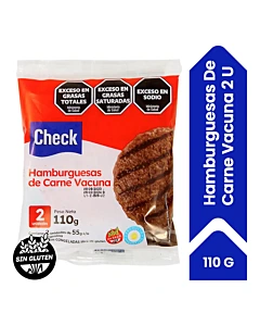 Hamburguesas De Carne Vacuna Check 110 G 2 U