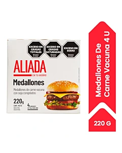 Medallones Aliada De Carne Vacuna Con Soja 220 G 4 U