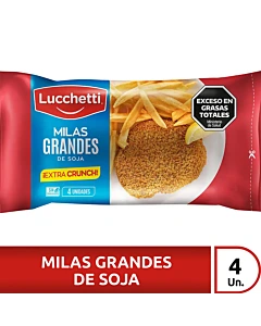Milanesas Grandes De Soja Lucchetti 4u 650g