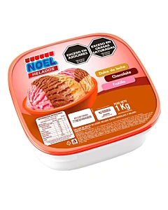 Helado Noel De Dulce De Leche, Chocolate Y Frutilla 1 Kg