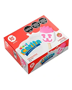 Helado Palito Seitu Carita Sabor Crema Americana Y Frutilla 6 U 390 G