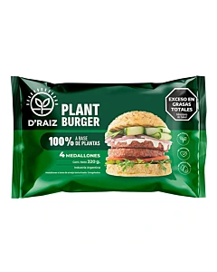 Medallones De Averja Texturizada D'Raiz Plant Burger 4 U 320 G