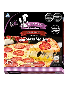 Pizza A La Piedra Pietro Pepperoni Con Masa Madre 510 G 1u