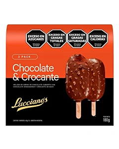 Helado De Palito Lucciano's Chocolate & Crocante 2 U 180 G