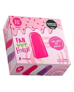 Helado De Palito Seitu De Agua Sabor Frutilla 8 U 480 G