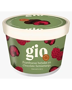 Frambuesas Gio Bañadas En Chocolate Semiamargo 150 G