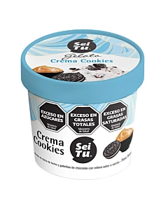 Pote De Helado Seitu Sabor Dulce De Leche Con Cookies 400 G