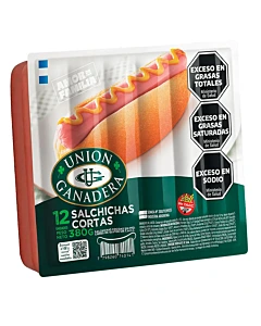 Salchichas Cortas Unión Ganadera 380 G 12 U