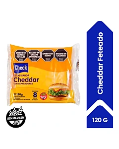 Queso Cheddar Check 8 Fetas 120 G