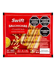 Salchichas Swift Sin Piel 450g 12u