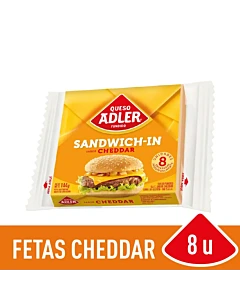 Queso Cheddar Adler 8 Fetas 144 G