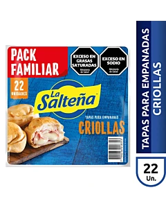Tapas La Salteña Para Empanadas Criollas 605g 22u