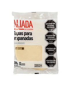 Tapas Para Empanadas Aliada Hojaldradas 300g 12u
