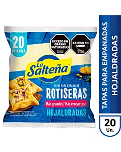 Tapas Empanadas La Salteña Rotiseras Hojaldradas 20u 767g