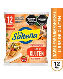 Tapas Para Empanadas La Salteña Libres De Gluten 330 G 12 U