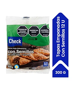 Tapas Para Empanadas Check Con Semillas De Lino, Chía Y Sésamo 300 G 12u