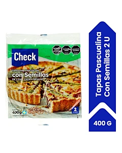 Tapas Para Pascualina Check Con Semillas De Lino, Chía Y Sésamo 400 G 2u
