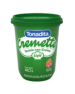 Queso Crema Tonadita Cremette Light 480 G
