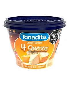 Queso Untable Tonadita 4 Quesos 180 G