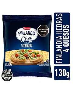 Queso En Hebras Finlandia Chef Cuatro Quesos 130 G