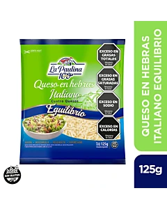 Queso En Hebras La Paulina Italiano 4 Quesos Equilibrio 125 G