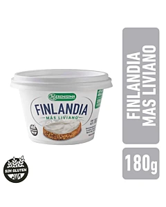 Queso Untable Finlandia Light Sin Sal Agregada 180 G