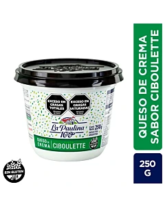 Queso Crema La Paulina Sabor Ciboulette 250 G