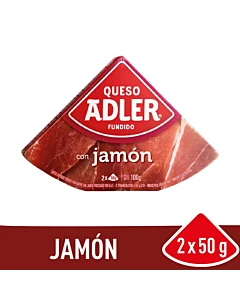 Queso Fundido Adler Con Jamón 100 G