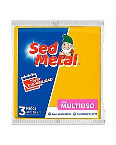 Paño Multiuso Sed Metal Suave 3 U