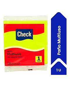 Paño Multiuso Check Amarillo 1 U