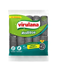 Esponja Rollo De Acero Virulana 10 U