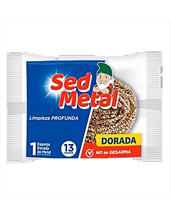 Esponja Sed Metal Dorada 1 U