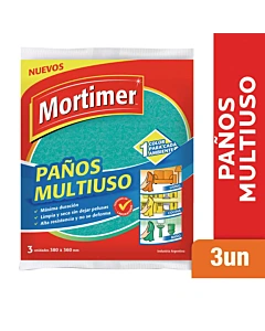 paño Multiuso Multicolor X3 (Amarillo/Naranja/Verde)