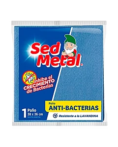 Paño Sed Metal Antibacterial 1 U