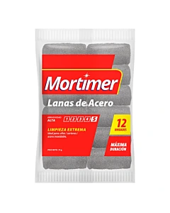 Esponja Mortimer Lana De Acero 12 U