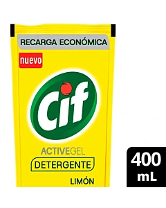 Detergente Cif Active Gel Limón 400 Ml