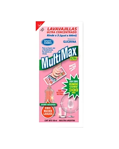Lavavajillas Detergente Multimax Para Diluir Glicerina (Rinde 300 Ml.) 100 Ml.