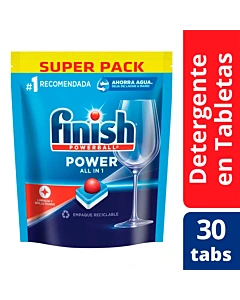 Detergente En Tabletas Finish Para Lavavajillas 30 U