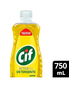 Detergente Cif Active Gel Limón 750 Ml