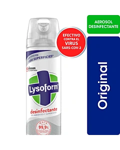 Desinfectante De Ambientes Y Elimina Olores Lysoform Original En Aerosol 360ml