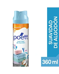 Desodorante De Ambiente Poett Suavidad De Algodón (Aerosol) 360 Ml
