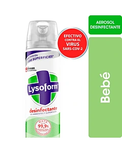 Desinfectante De Ambientes Y Elimina Olores Lysoform Bebé En Aerosol 360ml
