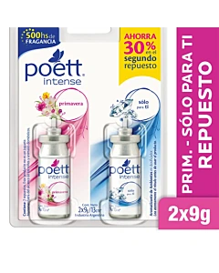 Aromatizante De Ambiente Poett Intense Primavera - Solo Para Ti Repuesto X 2 Un | 9 Gr