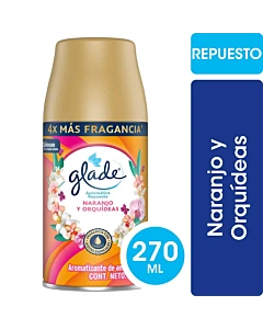 Aromatizante De Ambientes Automático Glade Naranjo Y Orquídeas 175 G