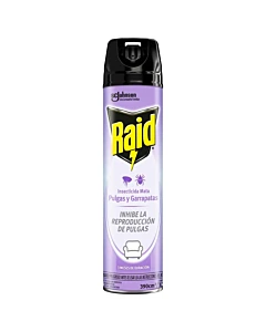 Insecticida Raid En Aerosol Mata Pulgas Y Garrapatas  390ml