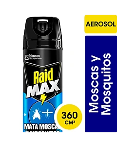 Insecticida Raid Max Mata Moscas Y Mosquitos En Aerosol 360cc