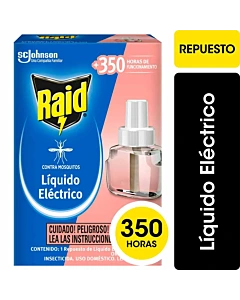 Repuesto Insecticida Raid Líquido Eléctrico Floral 45 Noches 32.9ml