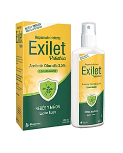Repelente Natural Exilet Bebes Y Niños Aceite De Citronella Loción Spray X100 Ml